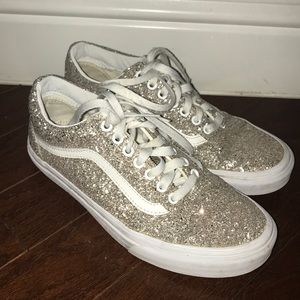 Gold chunky glitter Vans